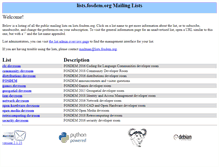 Tablet Screenshot of lists.fosdem.org